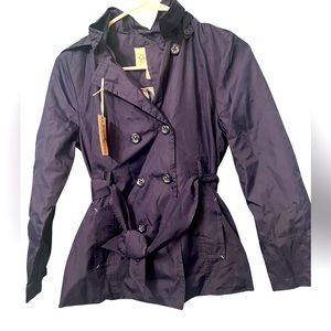 NWT Girls Navy Jessica Simpson jacket with belt Size M